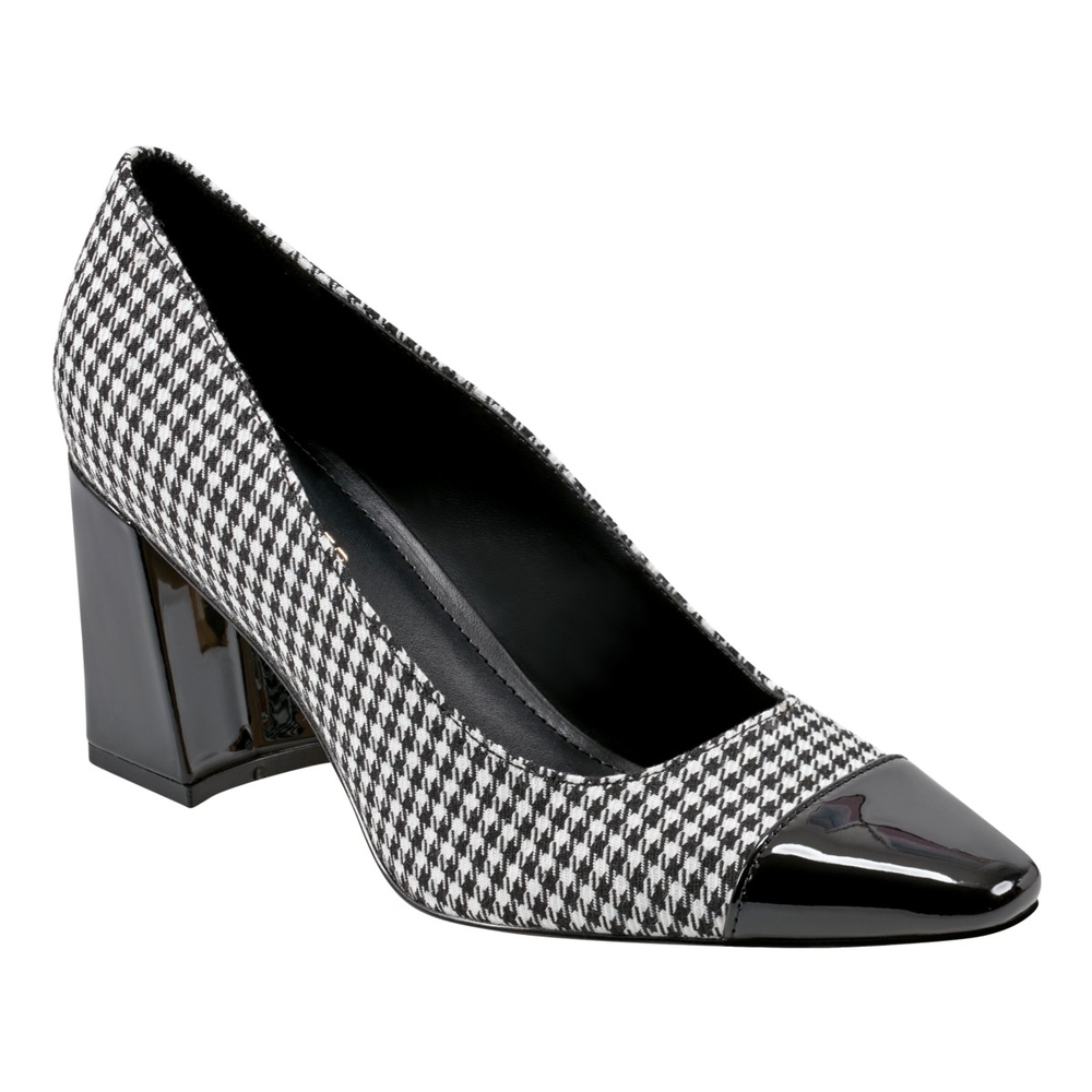 Marc Fisher Women's Kapila Slip-on Snip Toe Dress Pumps - Black/White Multi